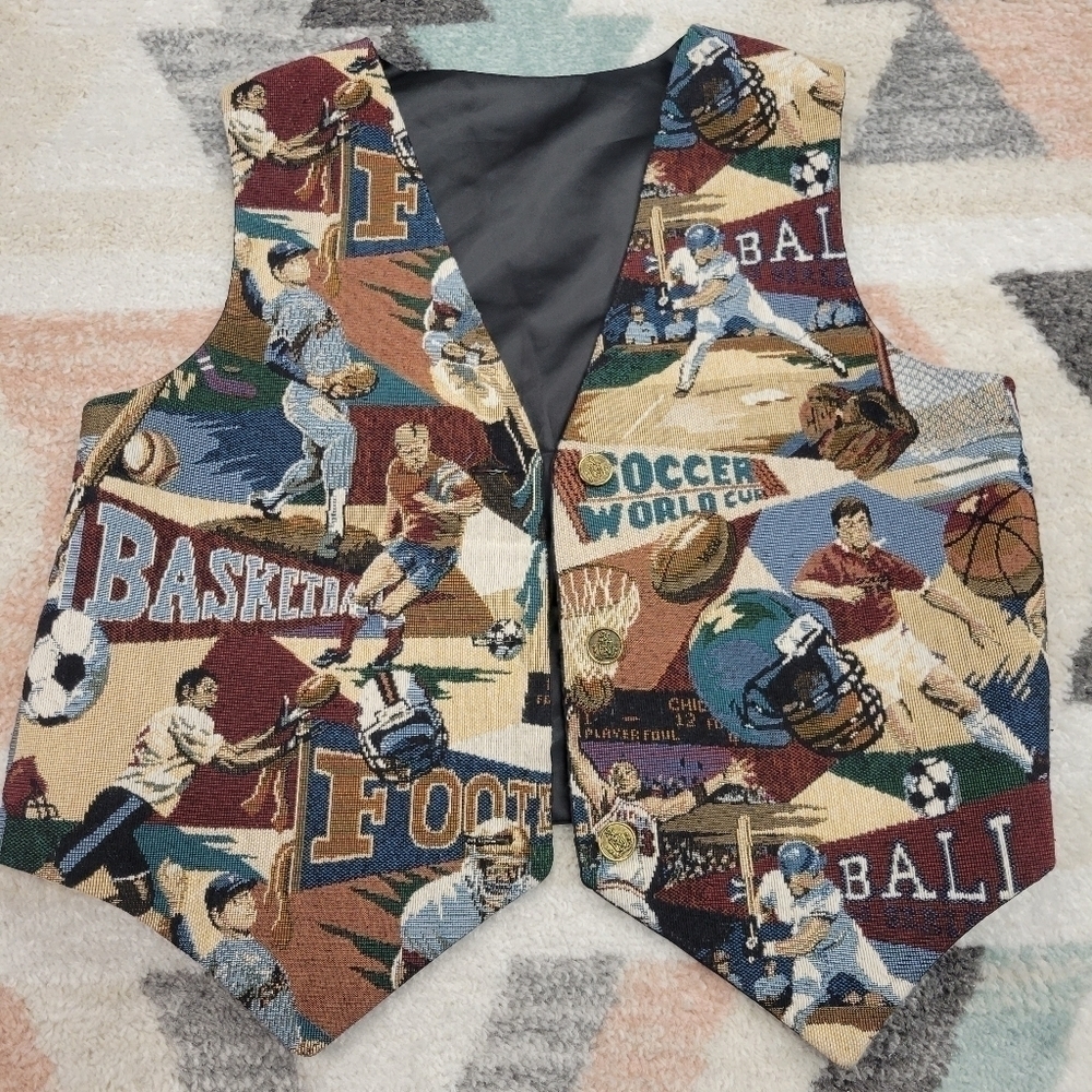 VINTAGE Needle Point Sports Vest
